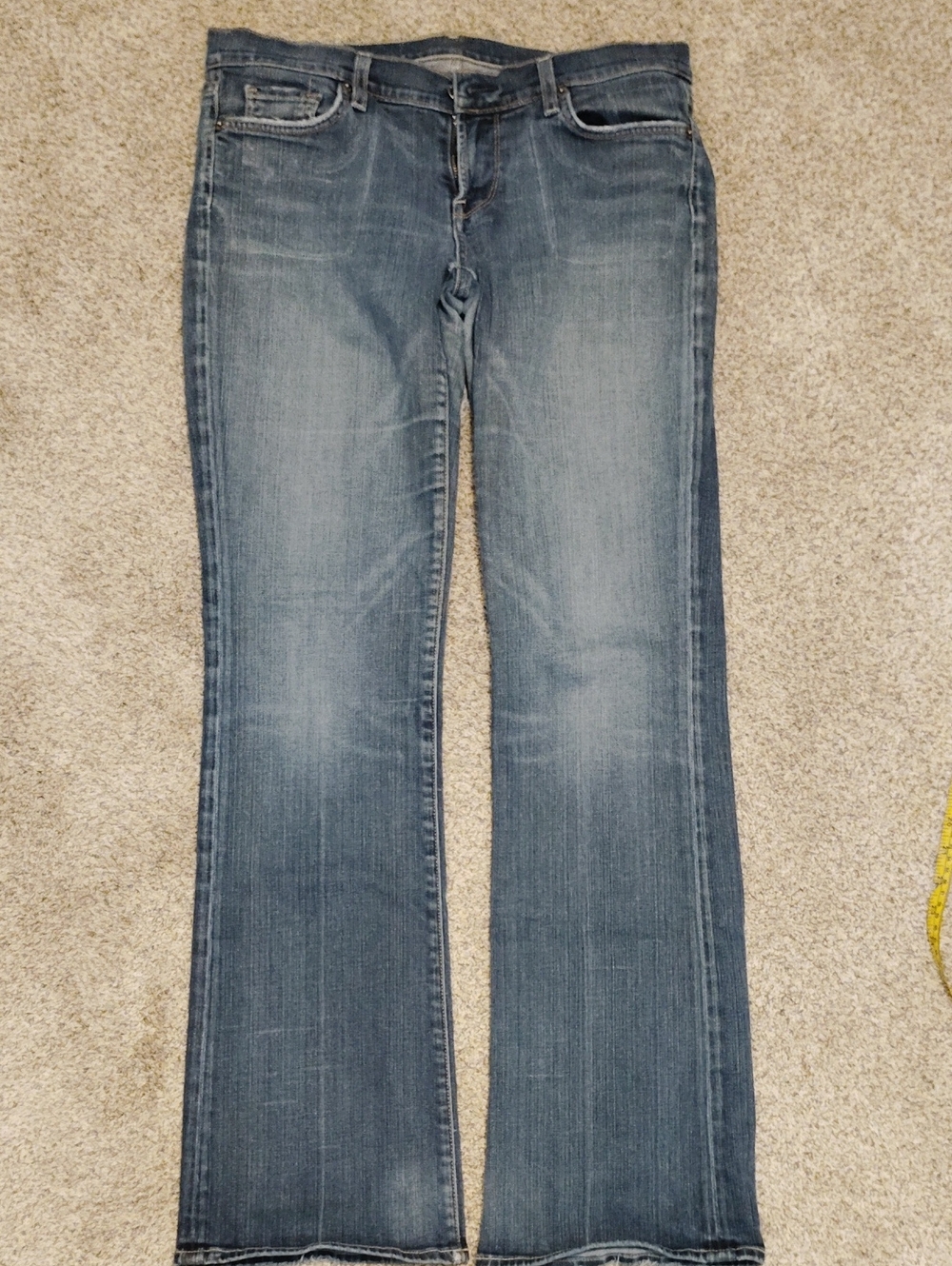 Citizens Of Humanity Mid Wash Wide Leg Jeans in Faded Blue
